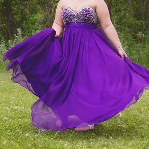 Purple grad dress